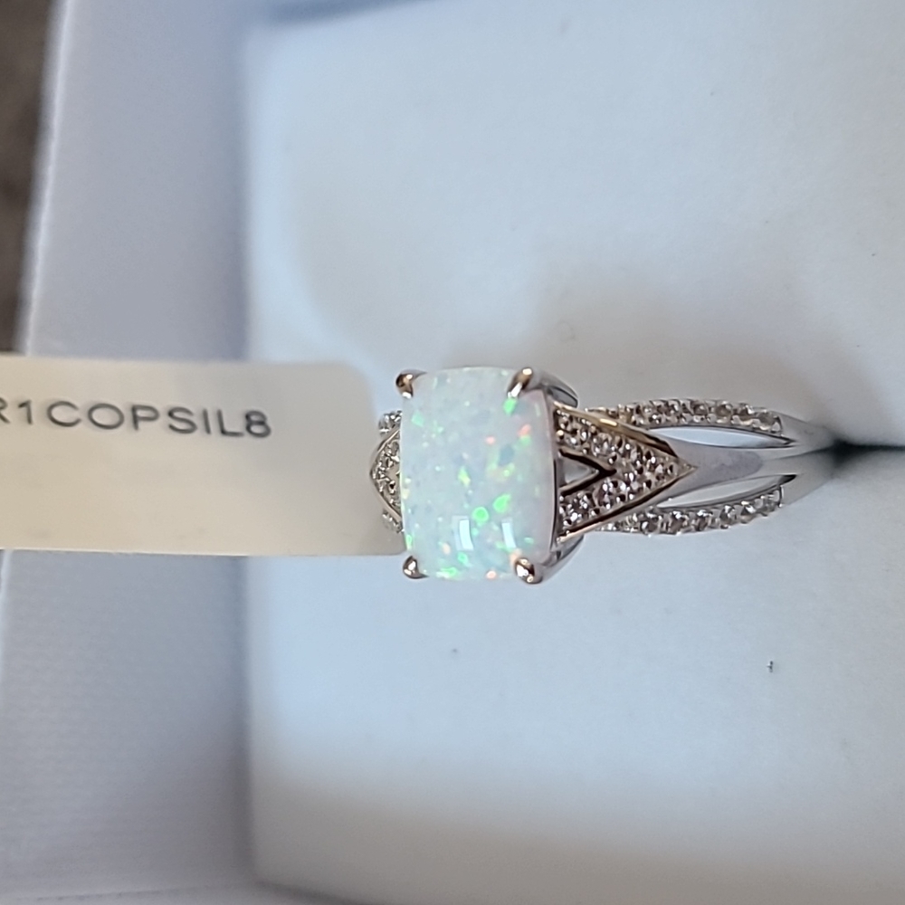 FINE JEWELRY BEAUTIFUL WOMENS OPAL RING SIZE 8 - Picture 6 of 17